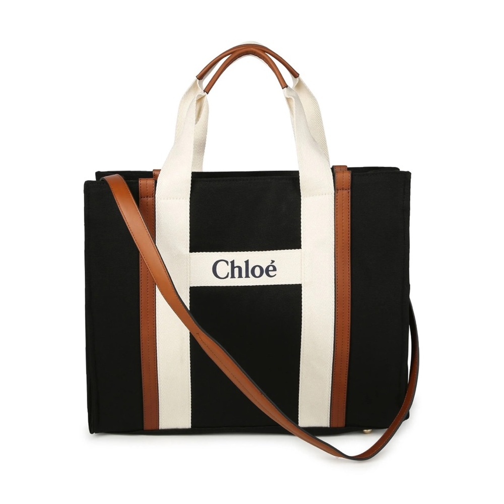 Chloé Black and White Tote Bag